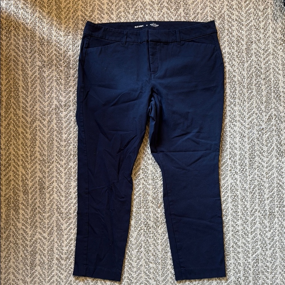 Pixie Navy Blue Slim Fit Pants